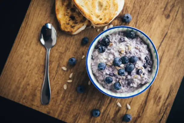 Photo of Healthy Breakfast, Blueberry Overnight Oatmeal