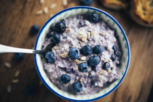 istock Healthy Breakfast, Blueberry Overnight Oatmeal 1064716672