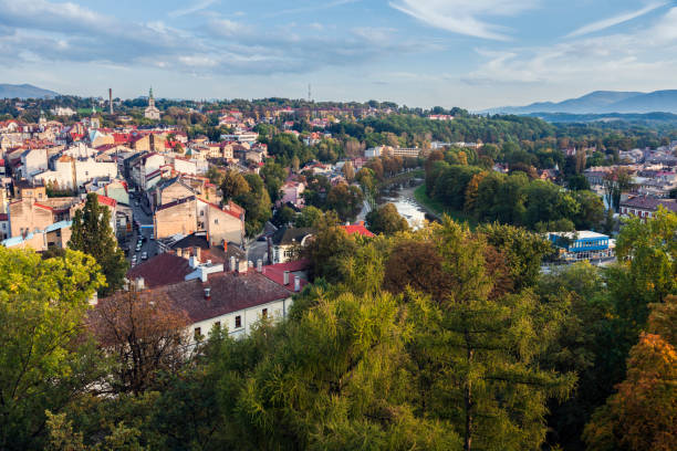 istock Panorama of Cieszyn - aerial view 1064718442