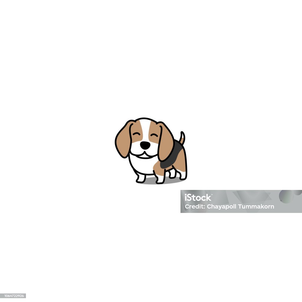 Chú Chó Con Beagle Dễ Thương Mỉm Cười Minh Họa Vector Hình minh ...