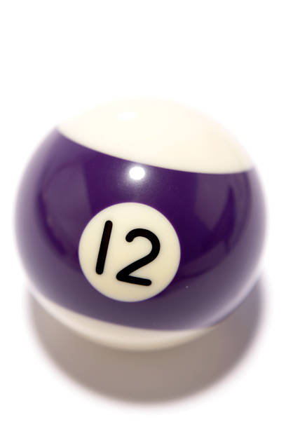 Pool ball Number 12 pool ball isolated on white background number 12 pool ball ball number stock pictures, royalty-free photos & images
