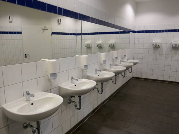 istock Modern Washing and sanitary facilities in a public building 1064725496