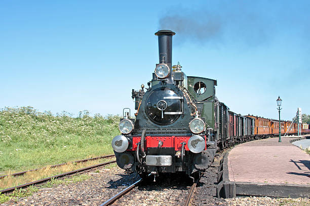 Molli-Bahn steam locomotive in the city of Bad Doberan