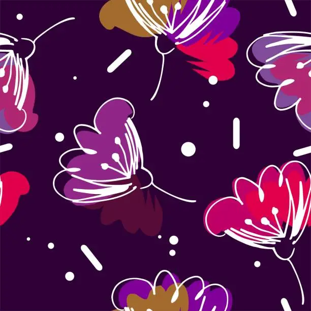 Vector illustration of Gentle airy flowers