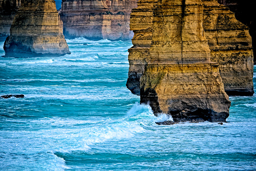 The famous tourist destination of the 12 Apostles along the Great Ocean Road