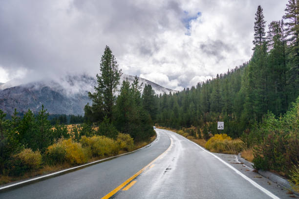 istock Yosemite National Park road on a rainy day 1064745964