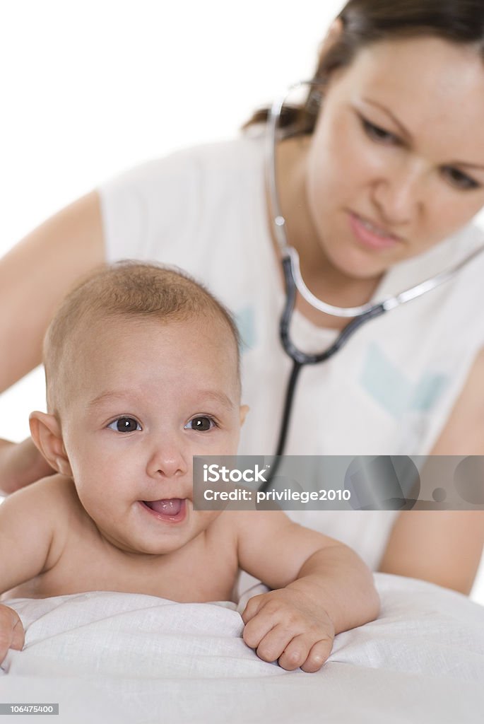 young happy Krankenschwester mit einem baby - Lizenzfrei Arbeiten Stock-Foto