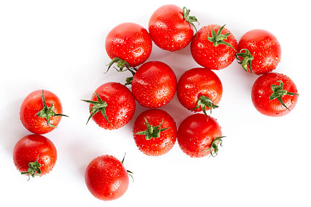 wet kirschtomaten - cherry tomato fotos stock-fotos und bilder