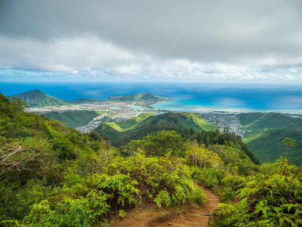 istock Blue sky over green montains. 1064762160