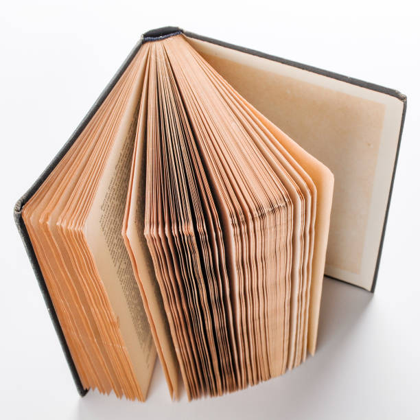istock Old book. Vintage book with brown aged pages. 1064766906