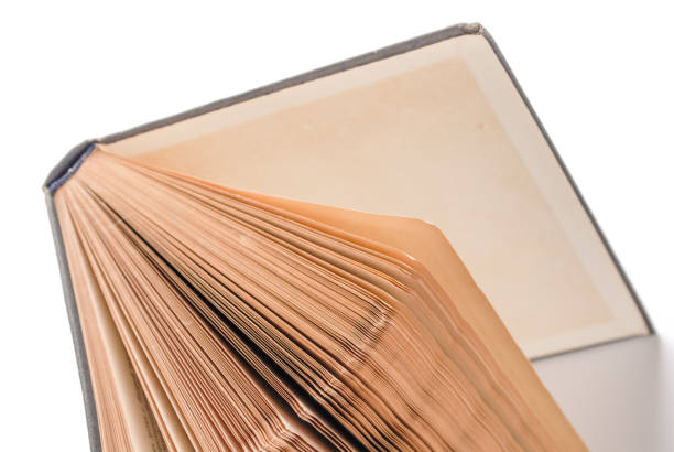 istock Old book. Vintage book with brown aged pages. 1064766908