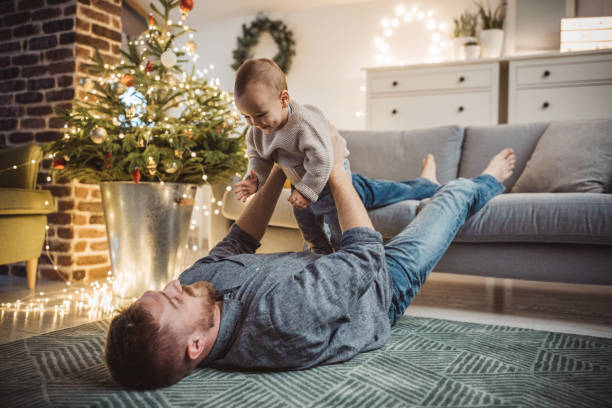 istock Father and baby son for Christmas 1064767082