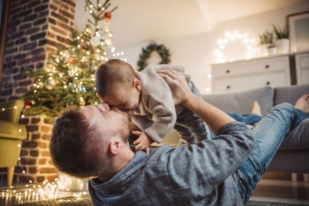 istock Father and baby son for Christmas 1064767094