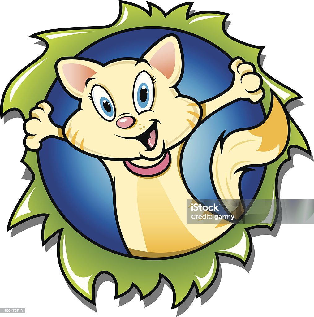 Katze Bustin'Out - Lizenzfrei Anspringen Vektorgrafik