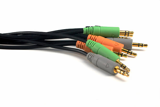 오디오 플러그 - cable coaxial cable television connection block 뉴스 사진 이미지