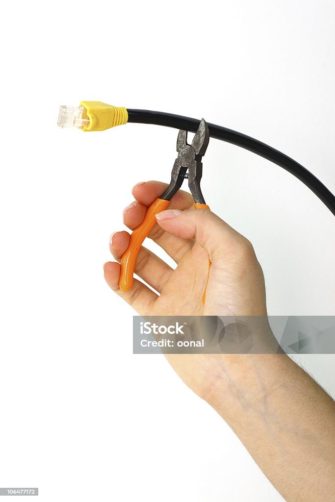 Schneiden Kabel - Lizenzfrei Auseinander Stock-Foto