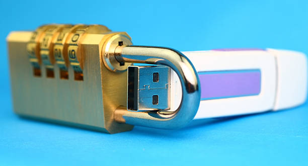 데이터 보안 - encryption usb cable usb flash drive document 뉴스 사진 이미지