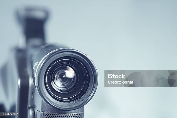 Video Camera Stock Photo - Download Image Now - Video Production, Studio Shot, Blue