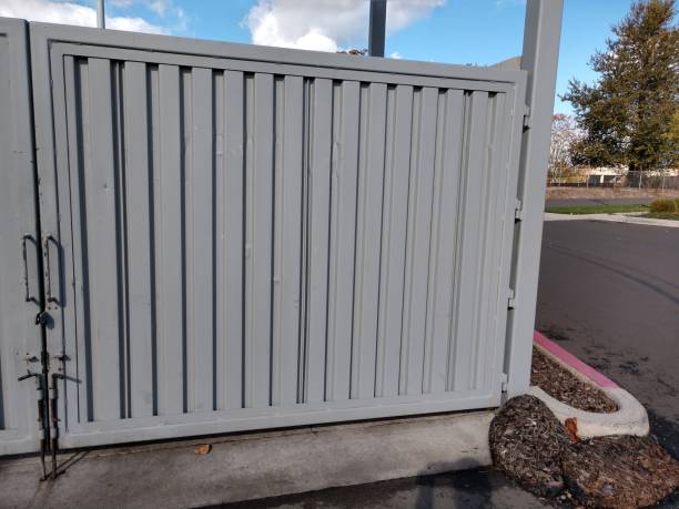 istock Corrugated metal container for restaurant waste 1064776374