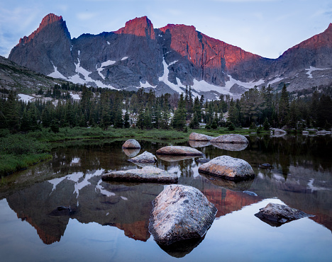 Backpacked in the Wind River Range of Colorado in July.  Beautiful scenery everywhere.