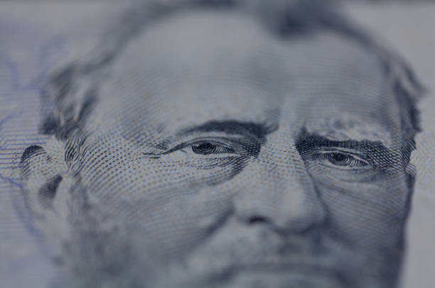 istock Ulysses Grant's eyes on a fifty dollar bill. 1064782266