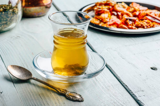 istock Tea in armudu with oriental delights 1064782312