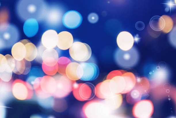istock Abstract image of bokeh city night with circle light effect. Vintage style 1064785800