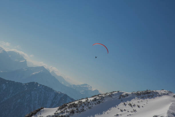 istock Panoramic view of paraglider over the Austrian Apls 1064792594