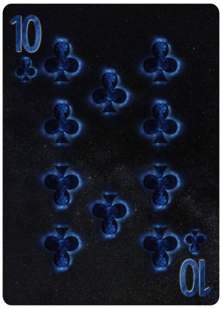 istock Ten of Clubs playing card Abstract Background 1064796552