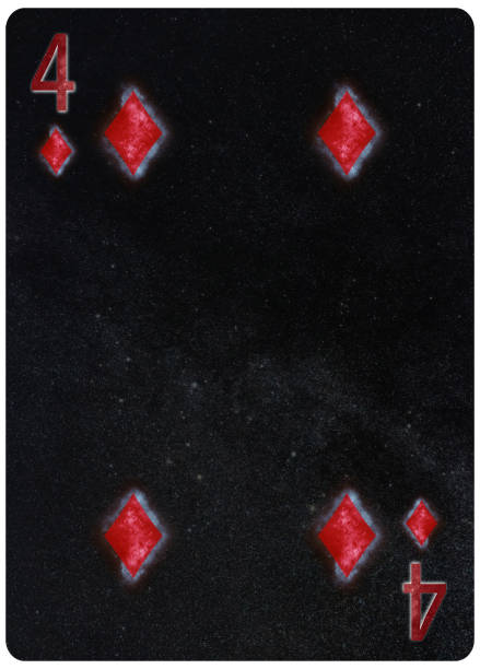 istock Four of diamonds playing card Abstract Background 1064796812