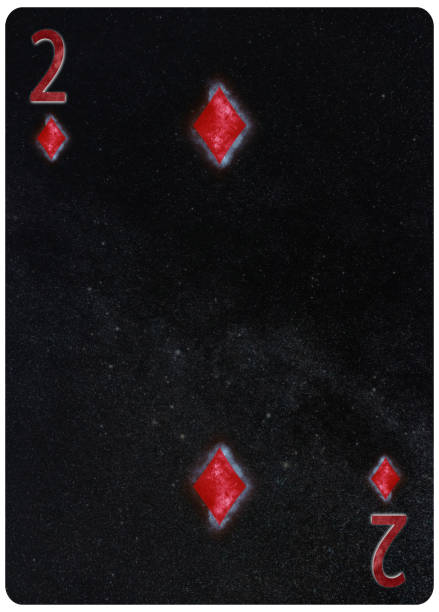 Two of diamonds playing card Abstract Background