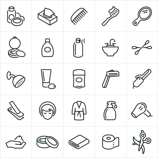Vector illustration of Personal Care Icons