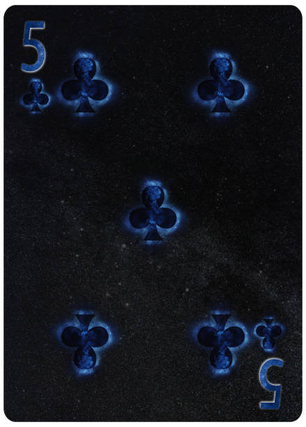 istock Five of Clubs playing card Abstract Background 1064805764