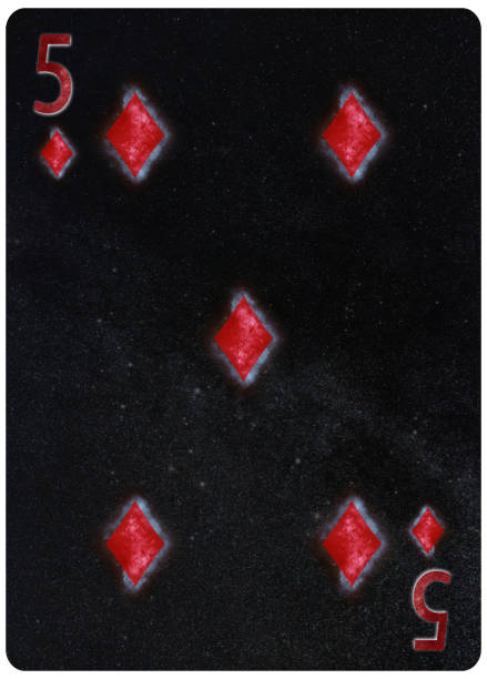 istock Five of diamonds playing card Abstract Background 1064805936