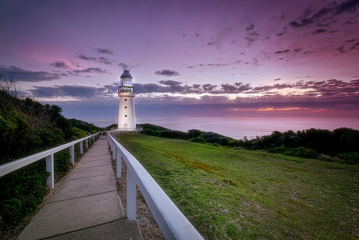 The lighthouse in the Cape Otway National Park on Victoria's Great Ocean Road