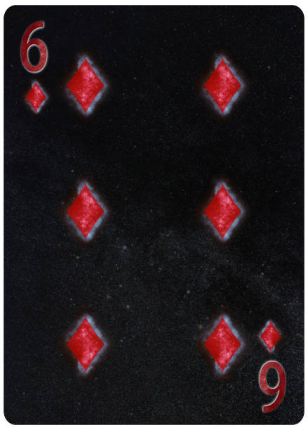 istock Six of diamonds playing card Abstract Background 1064808118