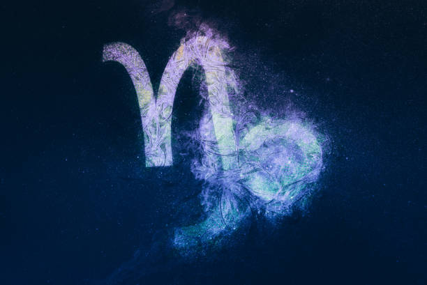 istock Capricorn Zodiac Sign. Night sky background 1064813814