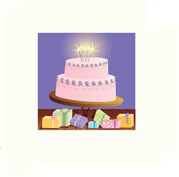 Vector illustration of Happy Birthday!