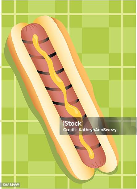 Picnic Hotdog Stock Illustration - Download Image Now - Barbecue - Meal, Bratwurst, Bread