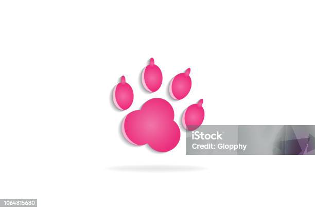 Paw Pet Logo Vector Icon Stock Illustration - Download Image Now - Bear, Heart Shape, Paw