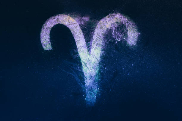 istock Aries Zodiac Sign. Night sky background 1064818098