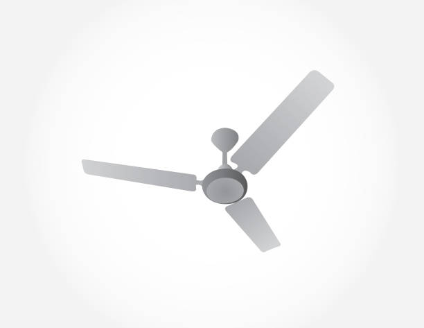 istock A black ceiling fan on top position of a room for cooling 1064821392
