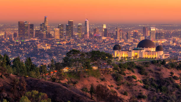istock Los Angeles Skyline at sunset 1064821410