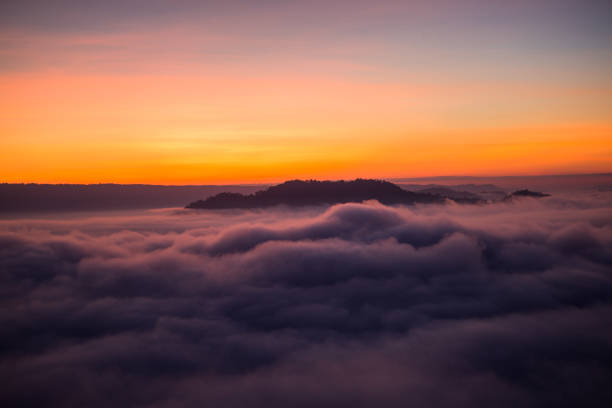istock Mist and mountain peaks in the morning 1064834298
