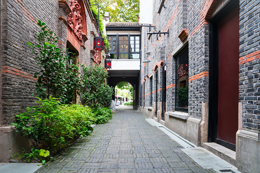 Tranditional view of a Shanghai alley,  Shikumen, in China