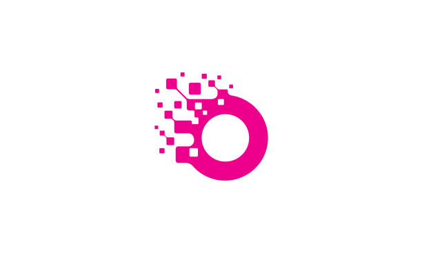initial O icon vector technology For your stock vector needs. My vector is very neat and easy to edit. to edit you can download .eps. round creative stock illustrations