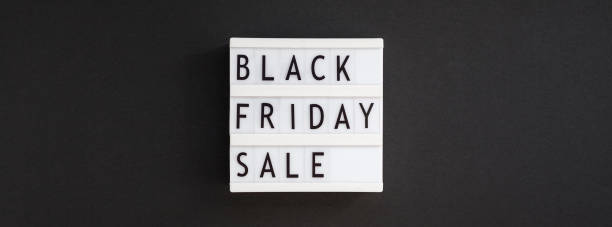 istock Black friday sale text on white lightbox 1064866460