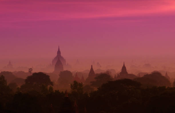 istock Twilight sky in thousand pagodas of Bagan 1064868430
