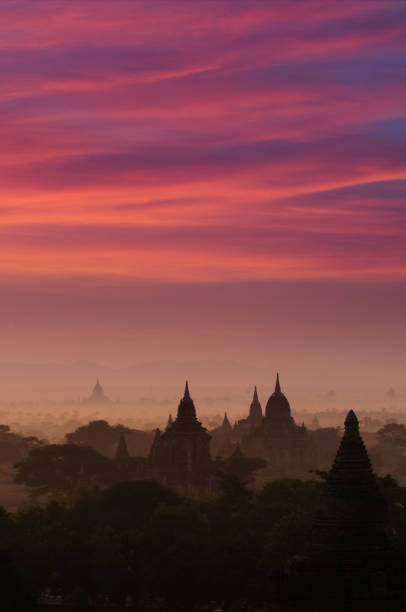 istock Twilight sky in thousand pagodas of Bagan 1064869026