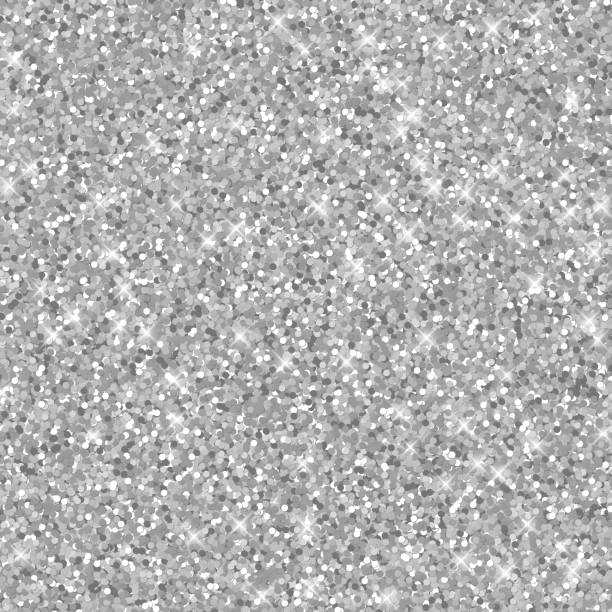 Silver glitter vector background Silver glitter background. The eps file is organised into layers for background, glitter, and lights. silver glitter stock illustrations